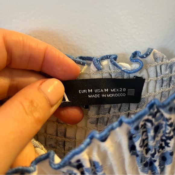 Zara smock dress Aztec print size medium - Picture 2 of 3